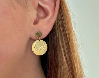 Boucles d'oreilles anneaux en acier inoxydable doré