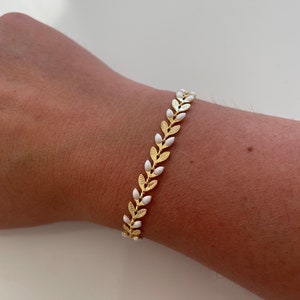 Handmade golden stainless steel ear bracelet Blanc