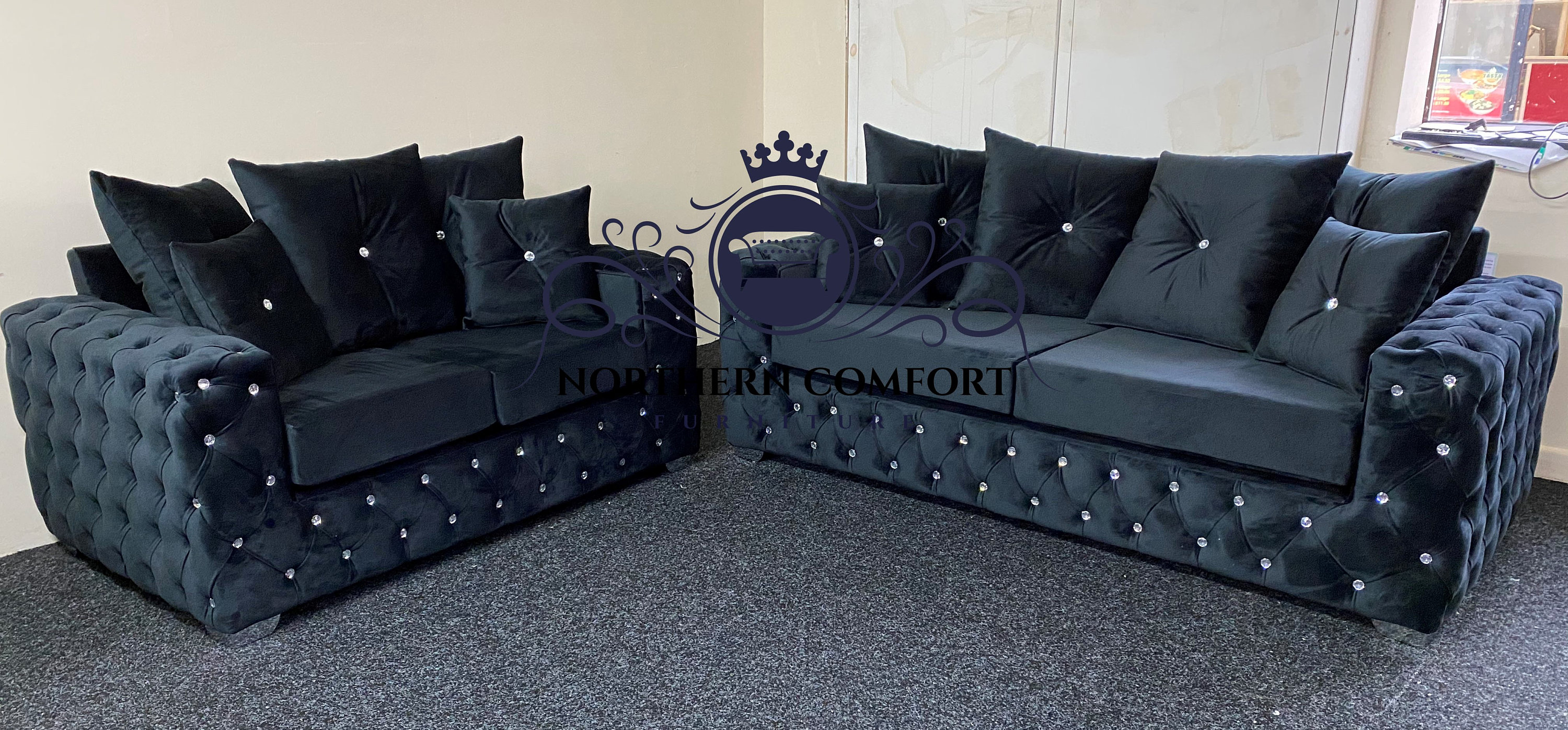 Ashton Chesterfield Sofa in Plush Velvet Any Colour Plush Etsy