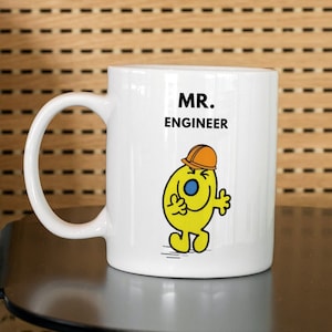 Mr. Engineer, Engineering Graduate Gift, Custom Mr. Mug, Christmas gift Engineer Cup, Mr. Engineer Retro Meme Gift, Civil Engineering