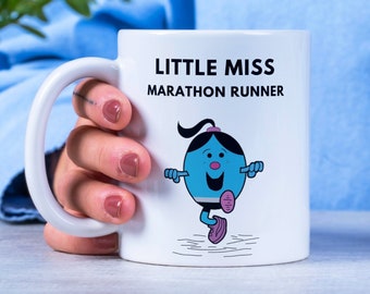 Little Miss Marathon Runner Coffee Mug, Little Miss Athlete, Track and Field Gift, Christmas Gift Coffee Mug, Cross Country Runner, Distance
