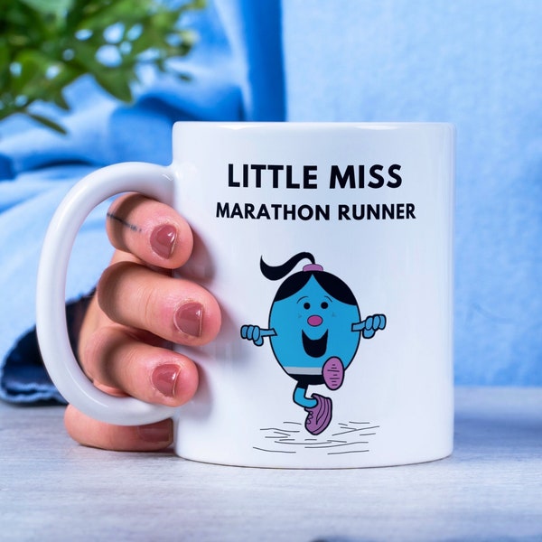 Little Miss Marathon Runner Coffee Mug, Little Miss Athlete, Track and Field Gift, Christmas Gift Coffee Mug, Cross Country Runner, Distance