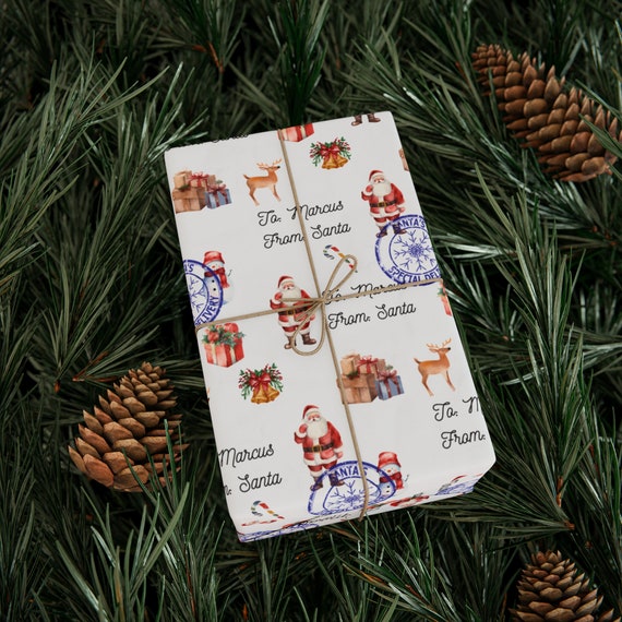 Santa's Special Delivery: Personalized Name Christmas Wrapping Paper for  Kids, From Santa Custom Wrapping Paper for Kids, Unique Gift Wrap 