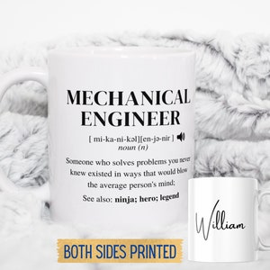 Mechanical Engineer Mug - Graduate Engineer Coffee Mug - Personalized Coffee Mug - Engineer Coffee Lover Cup - Mech Eng Definition 2024