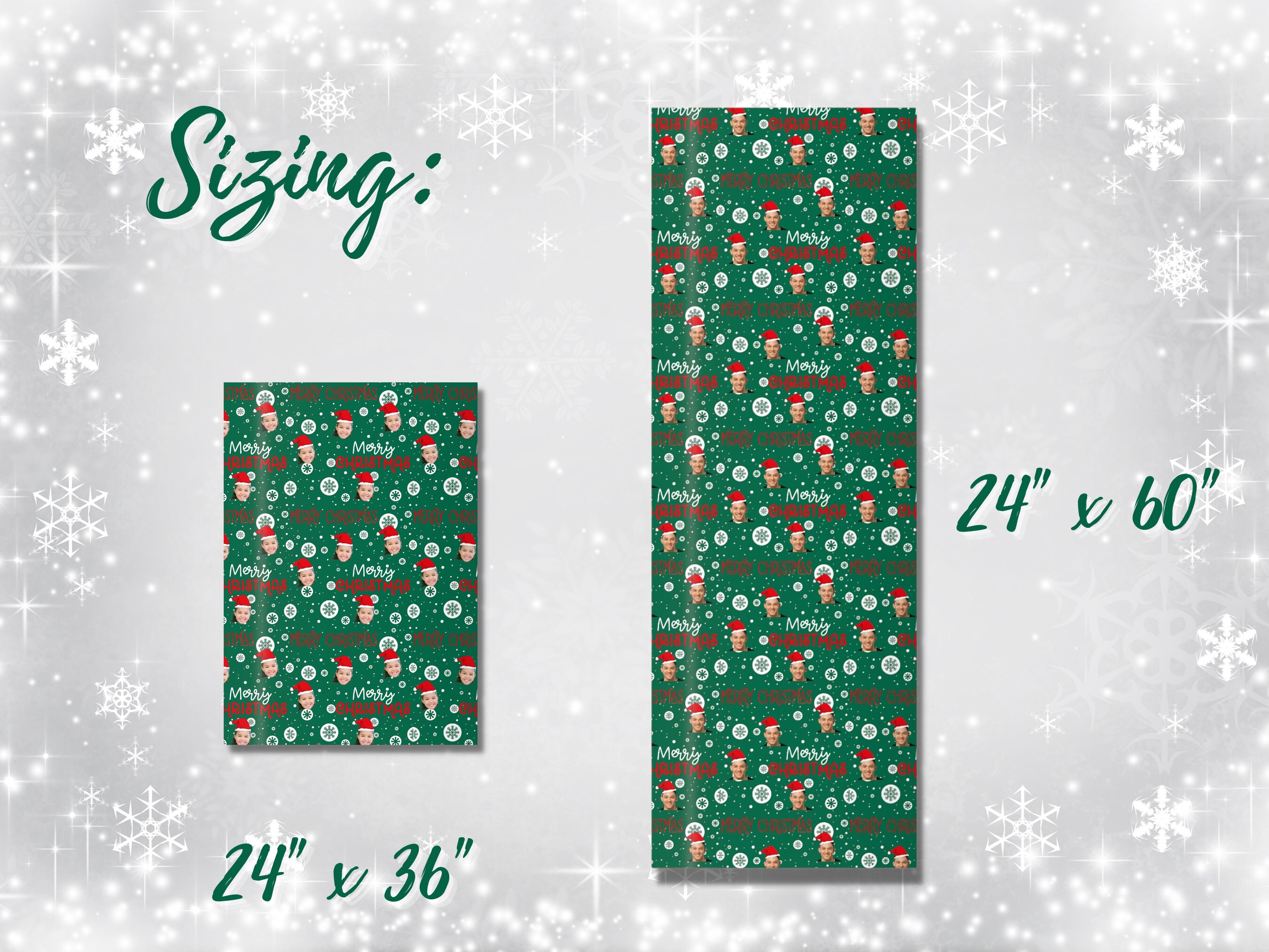 Christmas Wrapping Paper with Santa Hat, Merry Christmas Wrapping Paper ...