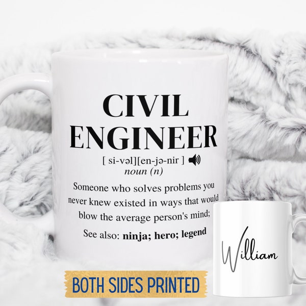 Civil Engineer Coffee Mug, Civil Engineer Student, Definition Funny, Engineering Christmas Gift, Engineering Student Graduation, Birthday