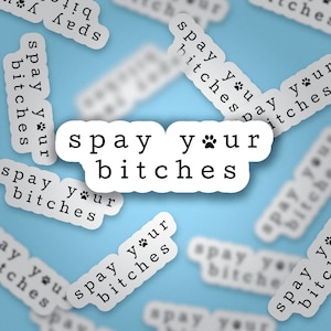 Spay your b*tches sticker