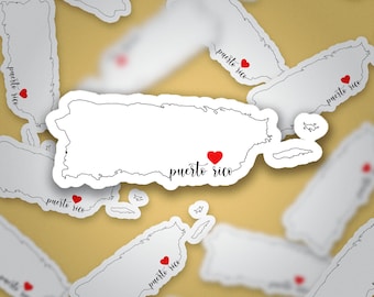 Puerto Rico Map Sticker