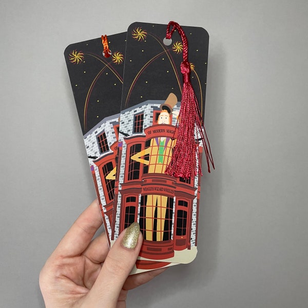 Tricks & fireworks shop bookmark