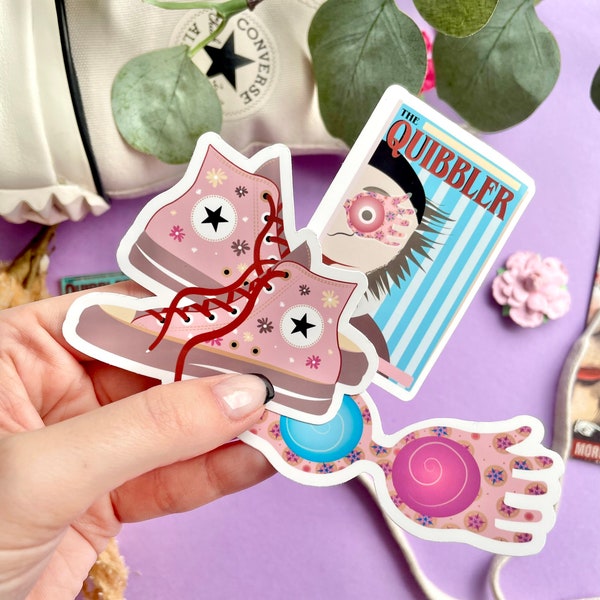 Flowery Wizard Girl inspired Stickers (3 pack)