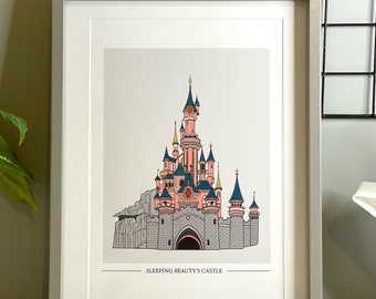 Princess Castle print, Parijs (GRIJS)