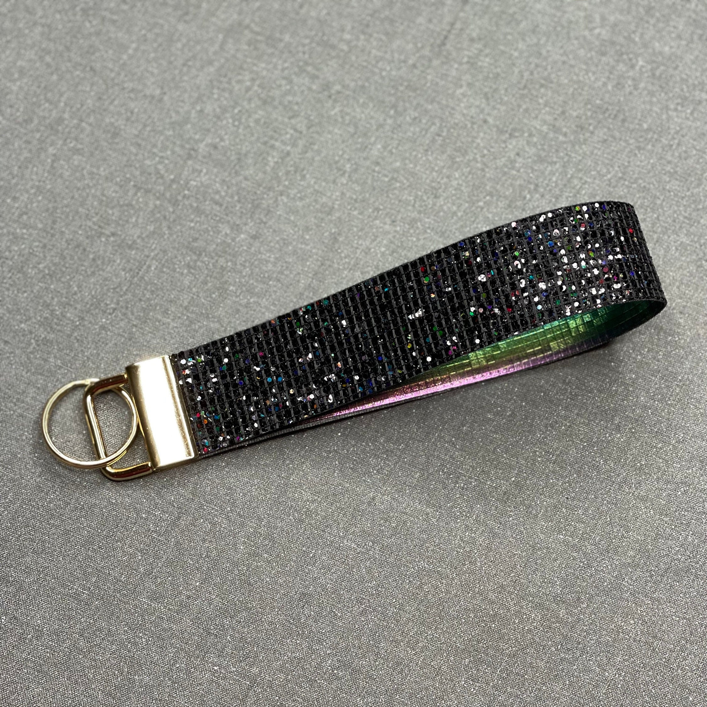 Sparkly Rhinestones & Anti-lost D-ring: Genuine Leather Car Keychain Key  Fob Key Ring Holder Accessories - Temu