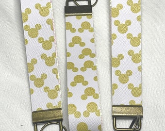 Wristlet Key Fob | Yellow Mickey Mouse Wristlet | Gift for Her | Key Fob | Keychain Fob | Wrist Keychain