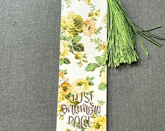 Floral Faux Leather Bookmark with tassel | Classic Bookmark | Reading Accessories | Book Accessories | Books