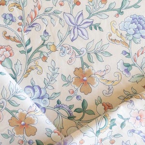 Vintage P/Kaufmann pink salmon floral upholstery fabric by the yard