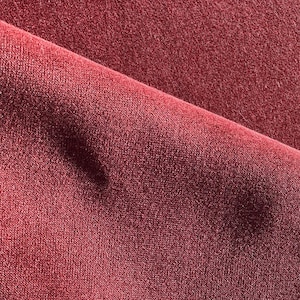 Vintage burgundy red velvet upholstery fabric by the yard