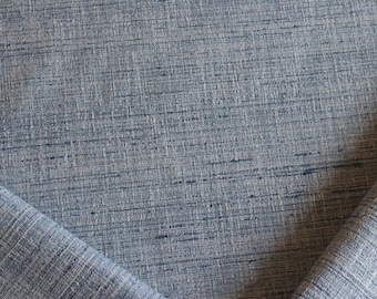 Sky blue textured fabric with gray undertones by the yard