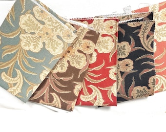 Set of five 26"by26" retired Thibaut fabric samples