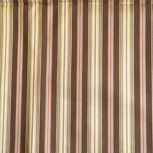 Vintage brown and gold striped decorator upholstery fabric remnant one yard