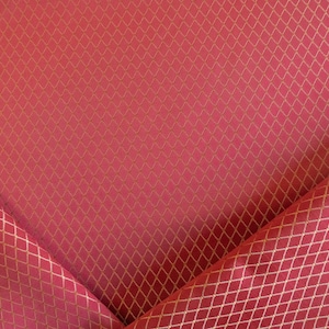 Red and gold Diamond brocade squared jacquard upholstery fabric by the yard