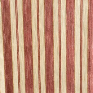 Vintage red and yellow striped fabric remnant one yard