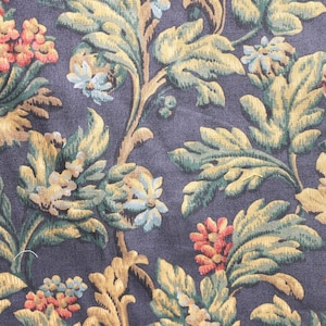 Vintage large print floral fabric by the yard