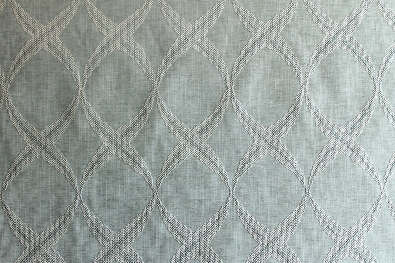 Unique Fine Fabrics Fontana in color Aura, embroidered fabric by the yard image 2
