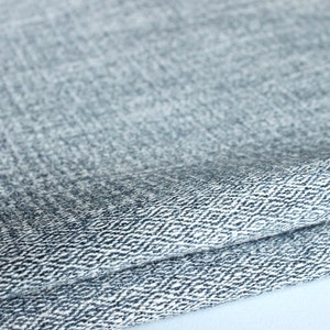 Blue diamond patterned upholstery fabric by the yard