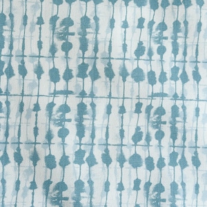 Clarke & Clarke Kendri Aqua vertical abstract striped 100 percent cotton designer fabric by the yard