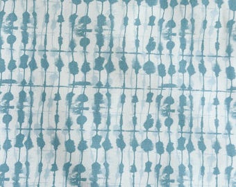 Tessuto di design Clarke & Clarke Kendri Aqua a righe verticali astratte 100% cotone tagliato su misura