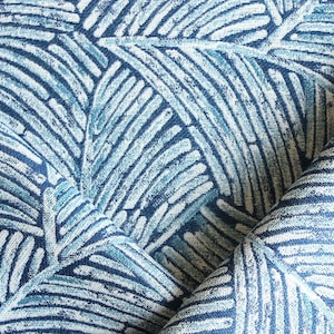 Greenhouse Fabrics Splash in blue, abstract geometric upholstery fabric by the yard