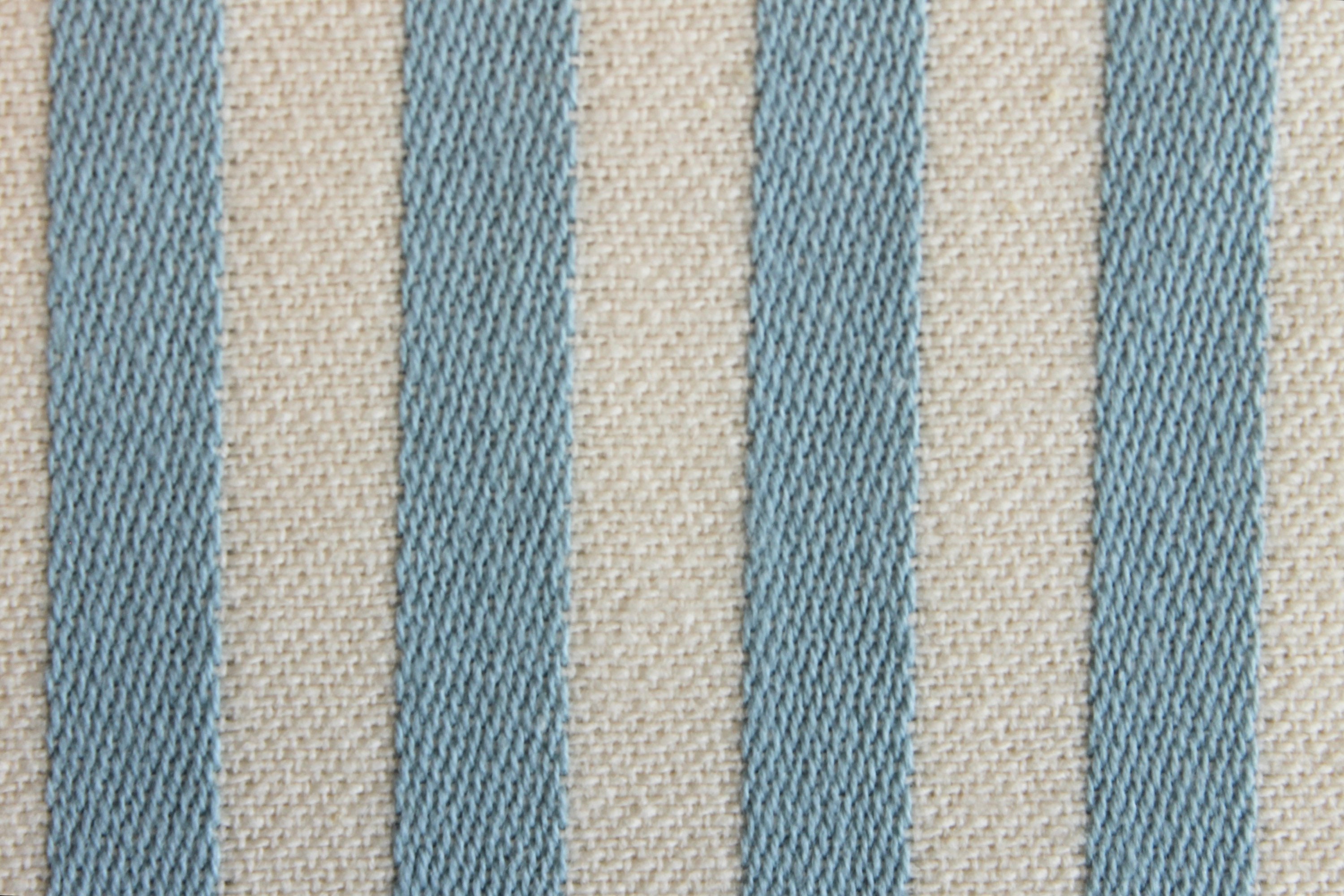 Blue and Cream Striped Upholstery Fabric by the Yard Pillow Etsy