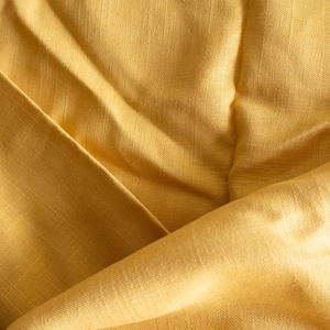 Lot of three solid color yellow upholstery drapery fabric remnants one yard each