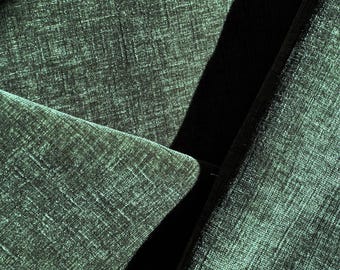 Forest green chenille fabric by the yard