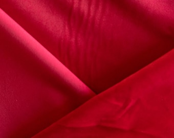 Designer red suede like  1 yard fabric remnant