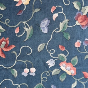 &quot;Vintage P. Kaufman Stoff mit floralem &quot;&quot;Ranke&quot;&quot; Print.&quot;