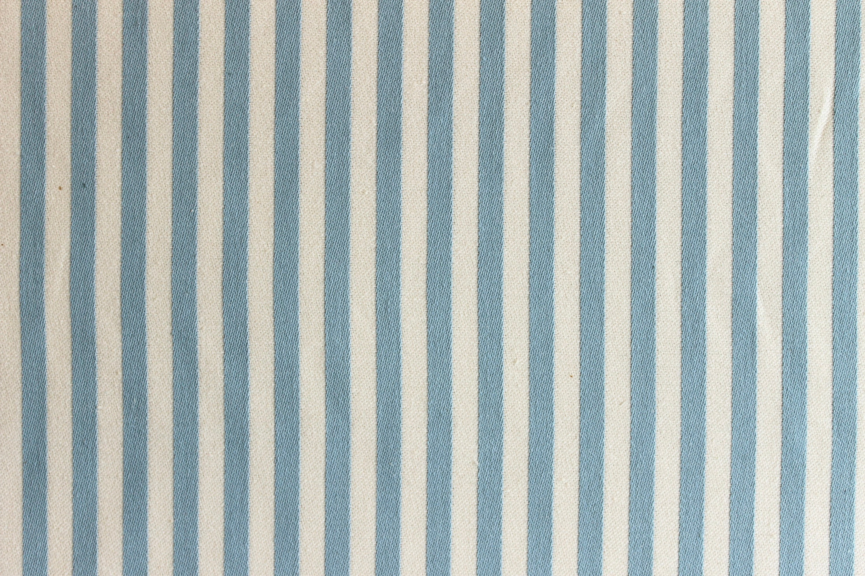 Blue and Cream Striped Upholstery Fabric by the Yard Pillow Etsy