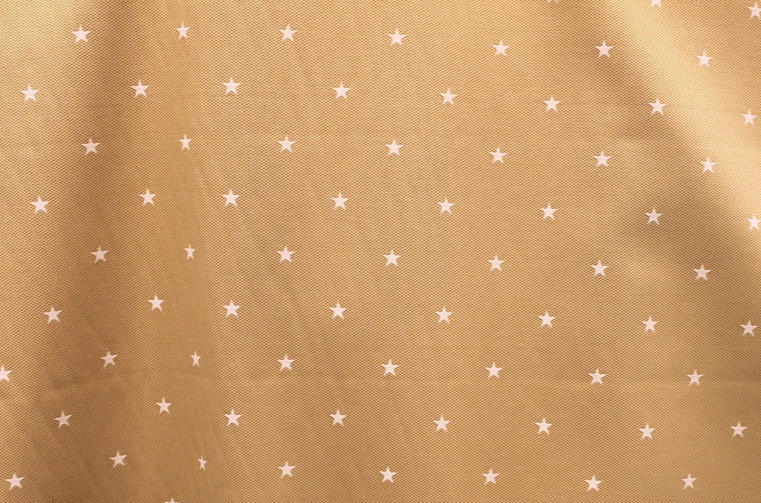 Mustard Yellow Star Patterned Fabric by the Yard, Pillow Covers, Custom Pillow Covers, Custom