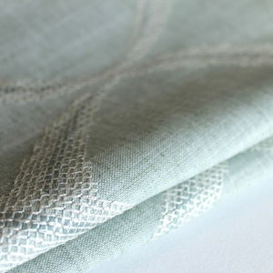 Unique Fine Fabrics Fontana in color Aura, embroidered fabric by the yard image 3