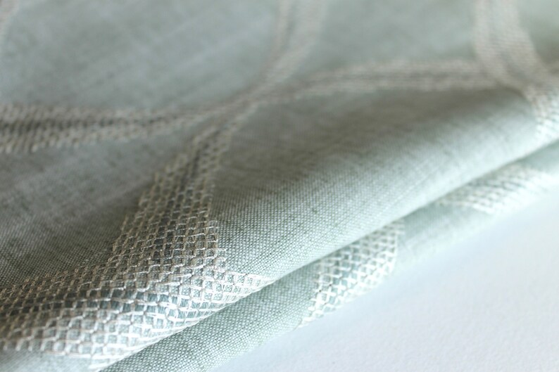 Unique Fine Fabrics Fontana in color Aura, embroidered fabric by the yard image 3