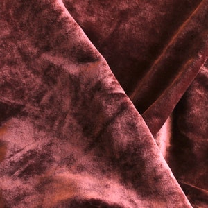 Deep red velvet fabric by the yard