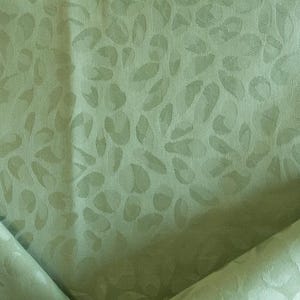 Vintage green animal print upholstery fabric remnant one yard