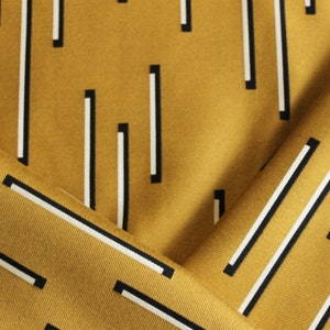 Métaphores Stadium in color Mordore, abstract geometric upholstery fabric by the yard