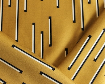 Métaphores Stadion in der Farbe 'Mordore', abstrakter geometrischer Polsterstoff Meterware