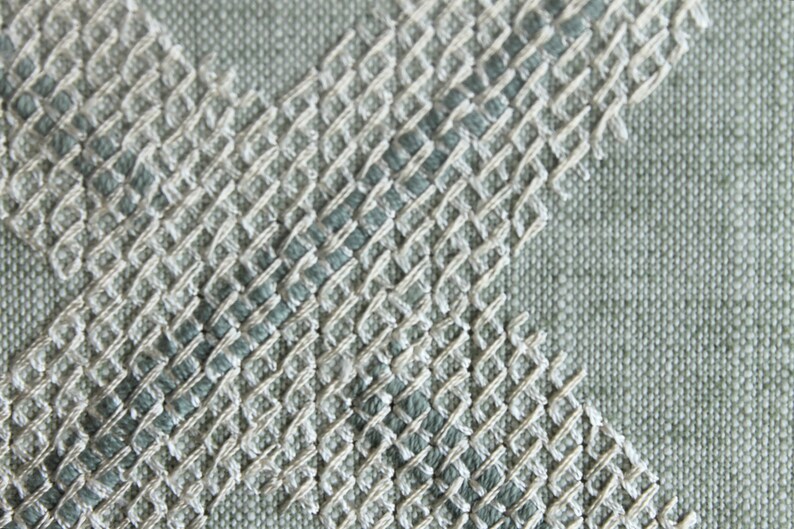 Unique Fine Fabrics Fontana in color Aura, embroidered fabric by the yard image 4
