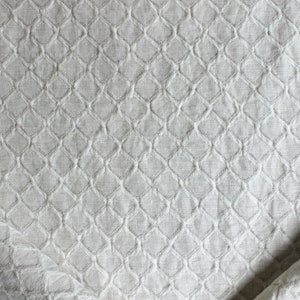 Grace De Lino Albers in light gray, double width linen fabric by the yard