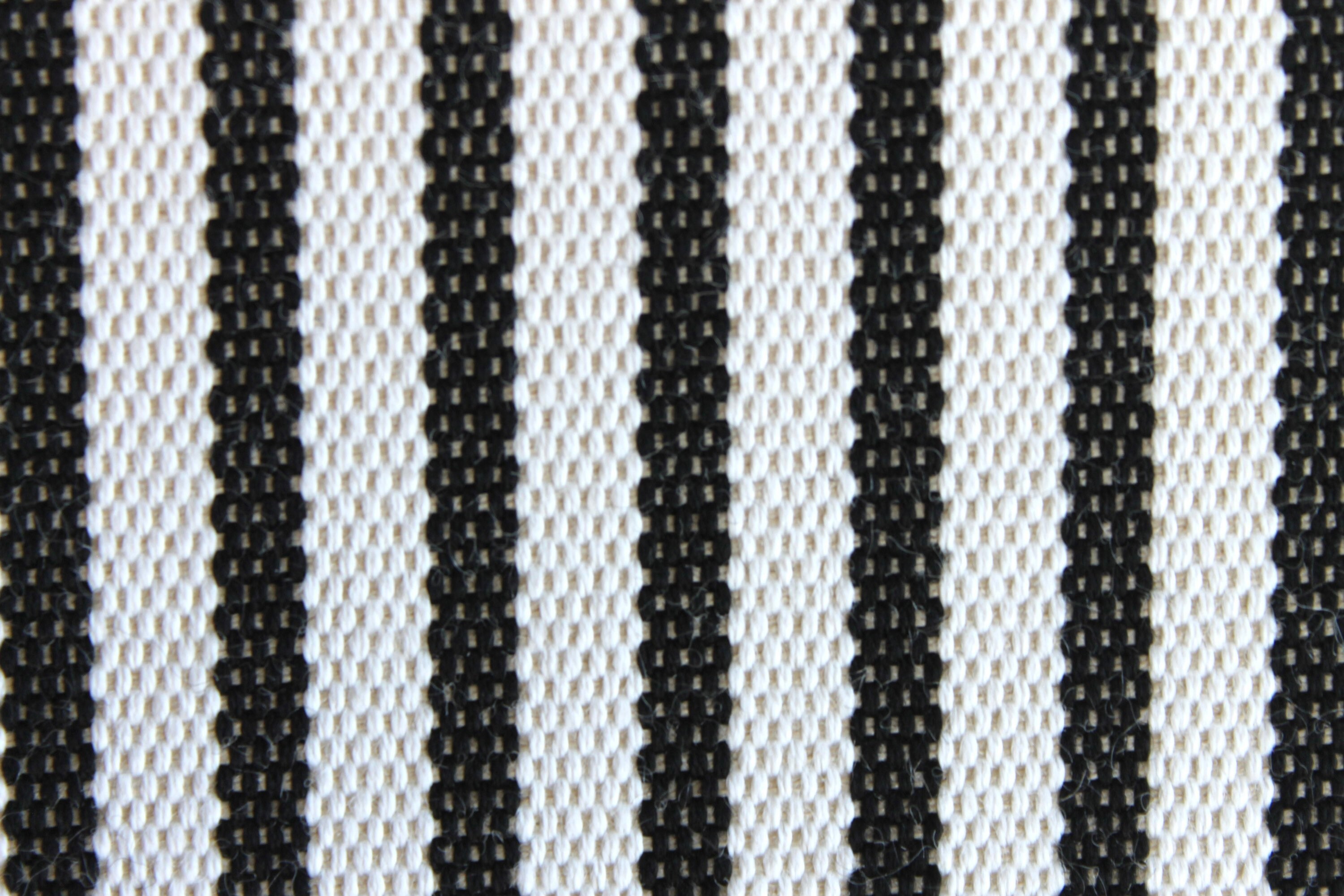 Perennials UV Black and White Stripe Upholstery Fabric by the Yard