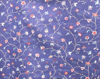 Vintage floral patterned fabric by the yard