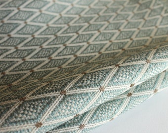 Kravet Blue-Green Diamond, crypton stain resistant upholstery fabric by the yard