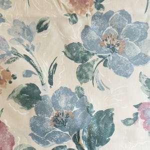 Vintage floral multicolor upholstery decorator fabric by the yard